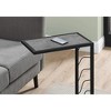 Monarch Specialties Accent Table C-Shaped End Side Snack Living Room Bedroom Metal Laminate Grey Black Contemporary Modern - 3 of 4