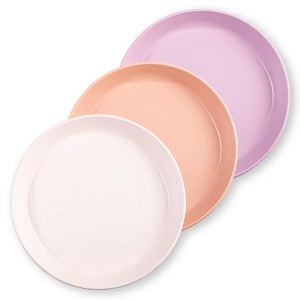 Tiny Twinkle Tableware 3-Pack Plate Set, BPA-Free Cups, Plates and Bowls for Kids/Toddlers (Rose, Peach, Lilac) - 1 of 4