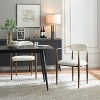 Christopher Knight Home Grov Upholstered Boucle Iron Dining Chair (Set of 2), Beige and Gold - 2 of 4