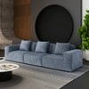 118'' Corduroy Cloud Velvet Modular Convertible Sofa Bed with Plush Comfort, Free Conversion, Flexible Configuration, and Three-Person Combination - 2 of 4