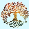 Men's Design By Humans \Golden\" Tree" By Jetti T-Shirt - 2 of 3