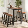 4-piece Kitchen Tables Set, Modern Wood Dining Room Table Set With 2 Chairs, Bench, Rectangular Dining Table - 2 of 4