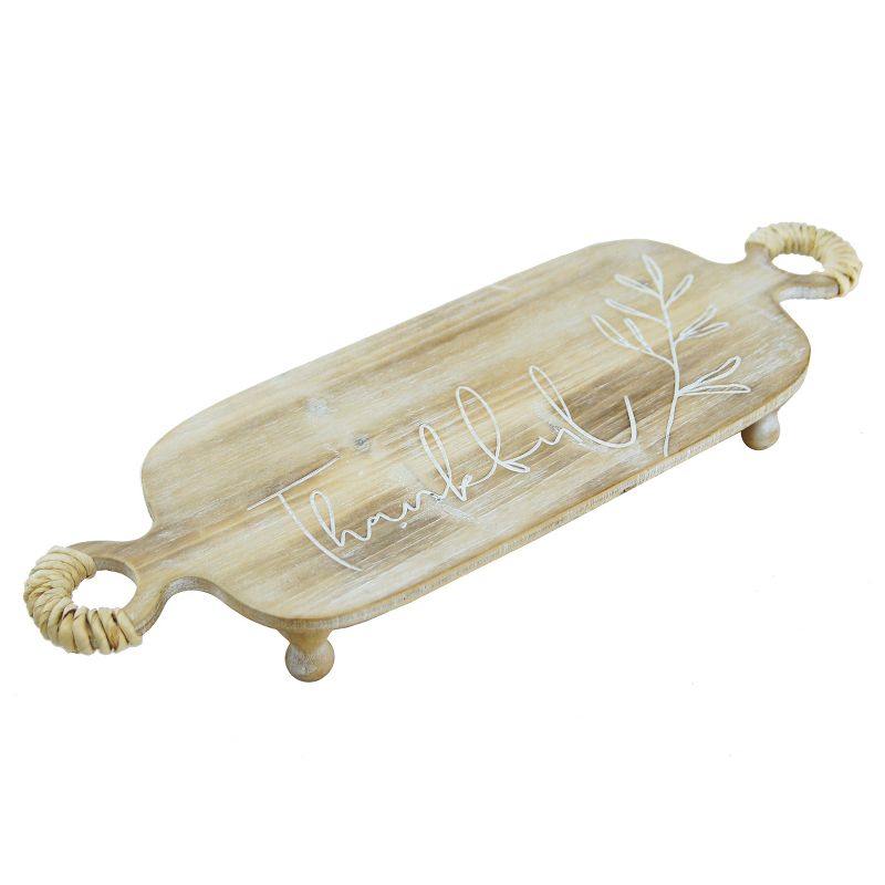VIP Wood 22 in. White Carved Display Tray, 1 of 6