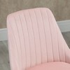 NicBex Adjustable Home Office Chair Modern Fabric Computer Chair Vanity Chair with 5 Casters and Mid-Back for Office, Study, Living Room - 3 of 4