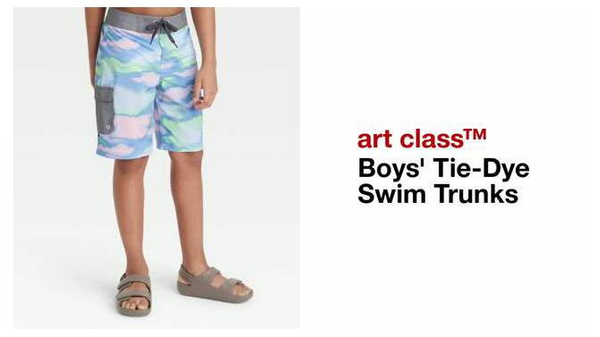 Boys' Tie-Dye Swim Trunks - art class™, 2 of 5, play video