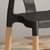 NicBex Set of 2 Modern Fabric Dining Chairs with Curved Backrest, Upholstered Metal Frame Side Chairs for Kitchen, Dining Room - 3 of 4