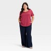 Women's Short Sleeve Scoop Neck T-Shirt - Ava & Viv™ - 3 of 3
