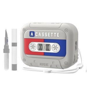 HTUTWOO for Airpods Pro 2 Case, Vintage Cassette Tape with Lanyard for Men & Women, Wireless Charge Support with Magsafe - 1 of 4