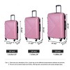Spinner Suitcase Set with TSA Lock and Organizer Interior ABS Hardshell 3 Piece Luggage - Cuddlewood - 4 of 4
