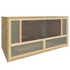 vidaXL Terrarium - Engineered Wood & Glass, 31.5”x15.7”x15.7” Reptile Feeding Box - 2 of 4