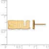 Black Bow Jewelry 10k Yellow Gold Southern Illinois Salukis NCAA Post Earrings - 2 of 3