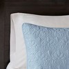 Sapphtopaz Bedding Comforter Set Classic Solid Color with Patterned Quilting Quilt Set - 3 of 4
