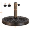 Yaheetech 18inch Outdoor Patio Market Umbrella Base Bronze - 4 of 4