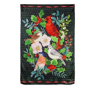 Winter Bird Friends Lustre House Flag - 1 of 1