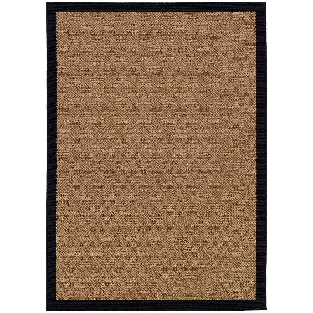  Lindos Neutral Border Rug Beige/Black