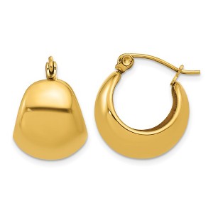 Chisel Stainless Steel Polished Yellow IP-plated Round Hoop Earrings - 1 of 4