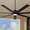 72" Casa Vieja Airbender Matte Black LED Ceiling Fan with Remote - 2 of 4