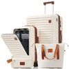 YONWAY 4-Piece Luggage Set ,20in Carry-On(Front opening panel design),28in Checked Suitcase,Duffel Bag ,Wet-Dry Toiletry Bag,Back to School - 2 of 4