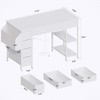PAGED 47" Office Desk with 7 Fabric Drawers,Home Office Desk with Power Outlet and Large Side Pocket,Writing Desk for Home,Office - 3 of 4
