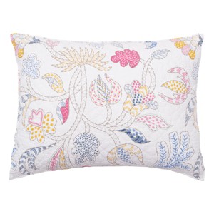 carol & frank 20" x 26" Colonial Williamsburg 20" x 26" Brie Flamingo Cotton Standard Sham - Machine Washable - 1 of 3