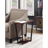 HomeStock Minimalist End Table with Tempered Glass Sides, Sleek Top Surface and Open Lower Shelf for Magazines or Books - 3 of 4