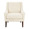 Scott Accent Chair Cream/Morrocco: Solid Wood Legs, Removable Seat, Track Arms - 2 of 4