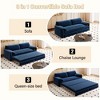 Kumasinova 3-in-1 Convertible Sleeper Sofa Bed – Queen-Size Pull-Out, Velvet Upholstered Couch with Storage Bag, Multi-Functional Loveseat Bed - 3 of 4