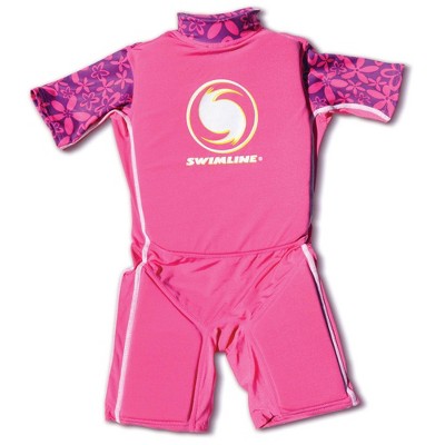 Swimline Pink Lycra Girl's Floating Swim Trainer Wet Suit Life Vest Medium 9893G