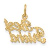 Black Bow Jewelry 14k Yellow Gold Script Best Friend Charm or Pendant, 18mm - 3 of 4