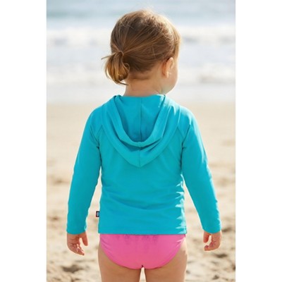 City Threads Swim UPF 50+ Hooded Long Sleeve Rashguard Tee for Boys and Girls - Elf Green, 6Y — фото 5