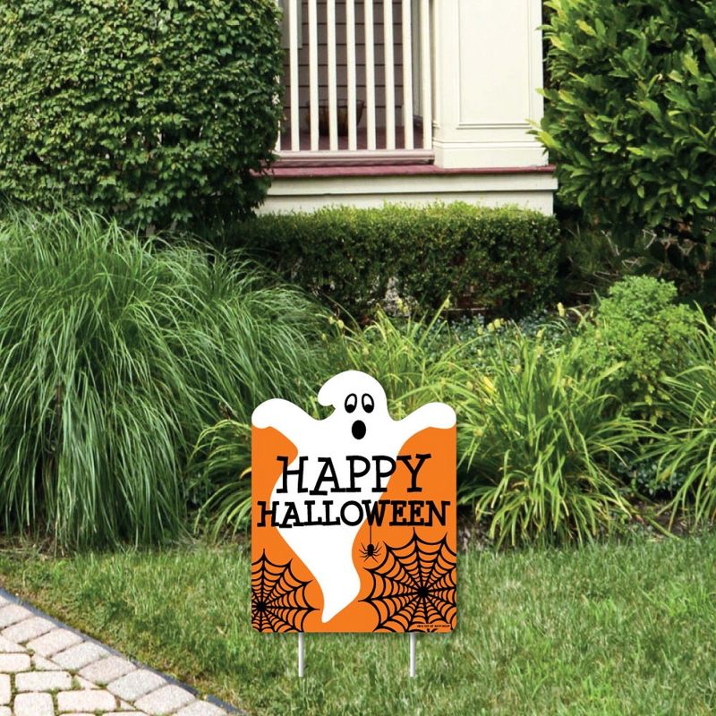 Big Dot of Happiness Spooky Ghost - Outdoor Lawn Sign - Halloween Party Yard Sign - 1 Piece, 1 of 9