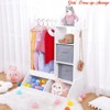 Girls' Dress up Storage w/ Light & Mirror, Kids Clothing Rack w/ Storage Bin, Girl's Open Hanging Armoire Closet - 2 of 4