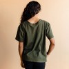 Of an Origin Oversized Organic Multi-way Maternity to Nursing Vneck Tee, Heather Forest - image 3 of 4