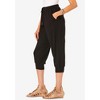 Roaman's Women's Plus Size Drawstring Soft Knit Capri Pant - image 4 of 4