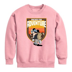 Boys' - Disney - Mickey Mouse Graphic Long Sleeve Fleece Sweatshirt - 1 of 4