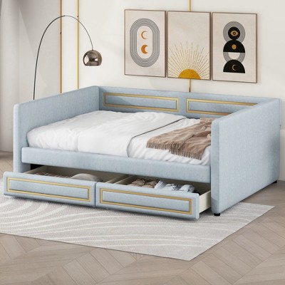 Whisen Blue Upholstery Daybed