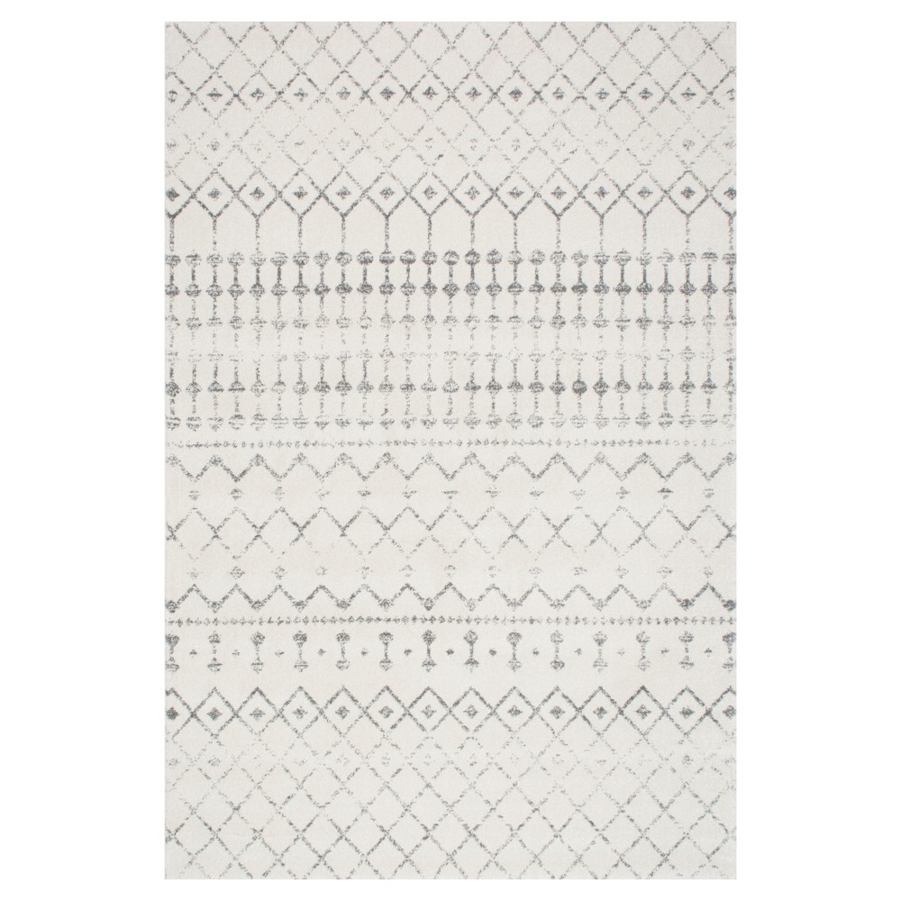 8'x8' Moroccan Blythe Area Rug Gray - nuLOOM