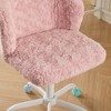 Racxily Furniture Office Chair, Artificial rabbit hair Home with Golden Metal Base, Adjustable Desk Chair Swivel, Vanity Chair - 4 of 4
