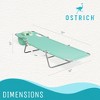 Ostrich Chaise Lounge Outdoor Portable Folding 4 Position Recliner Chair for Beach, Patio, Camp, and Pool with Carrying Strap - 3 of 4