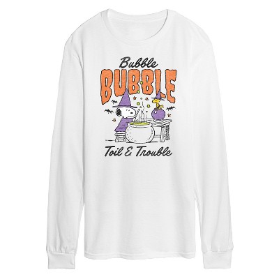 Men's - Peanuts - Bubble Bubble Toil Trouble Long Sleeve Graphic T-Shirt