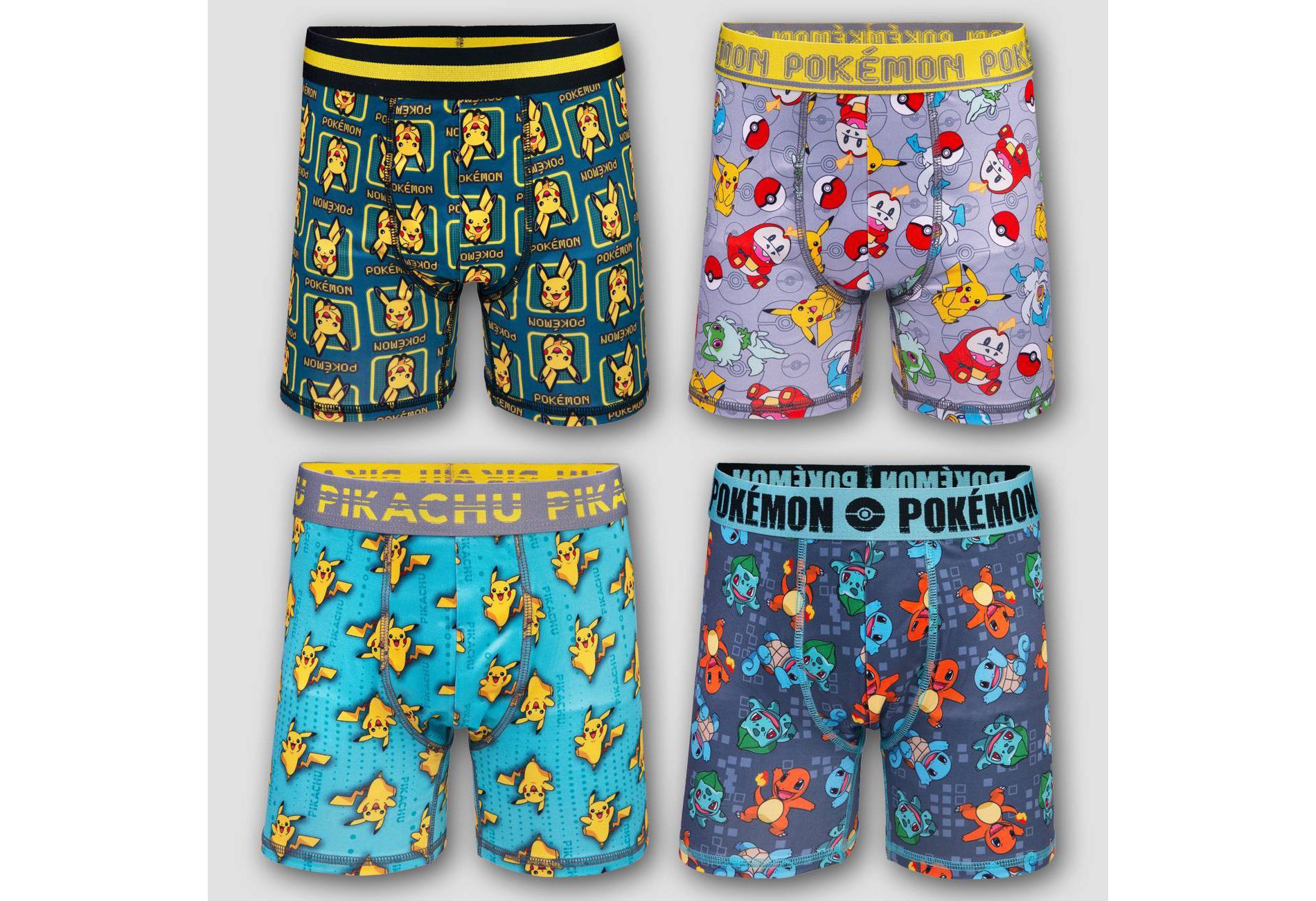 Boys' Pokemon 4pk Athletic Boxer Briefs