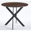 Cross Leg Modern Dining Table, with Round or Square Table Top, Pedestal Dining Table, End Table Leisure Coffee Table - 3 of 4
