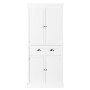 VINGLI 72-Inch White Storage Cabinets with Drawers, Freestanding Pantry Cabinets with Doors and Shelves Adjustable, Farmhouse Kitchen Pantry Cupboard - 1 of 4