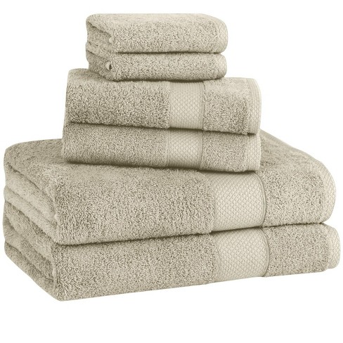 Pinzon 6 Piece Blended Egyptian Cotton Bath Towel Set - White 6-Piece Set