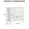coucheta Round Handle Chest of Drawers Flat Panel Dresser Wooden Bedroom Storage - 3 of 4