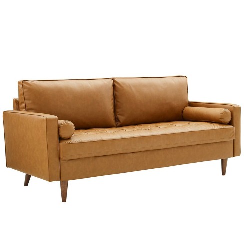 Target leather deals sofa