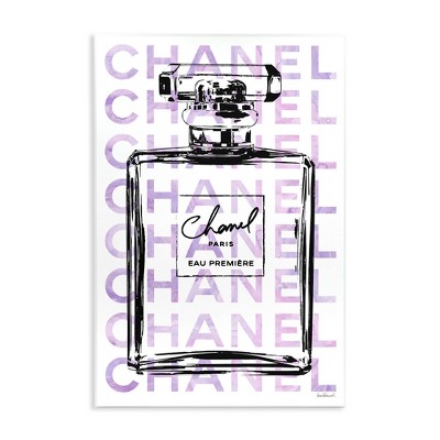 Stupell Industries Glam Black Purple Perfume Bottle, 10" x 15"