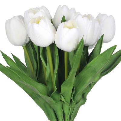 Unique Bargains Decoration Wedding Home Tulip Artificial Flowers 14.9" 12 Pcs