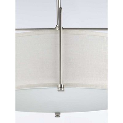 Kempsey Brushed Nickel 3-Light Semi-Flush Convertible Ceiling Light
