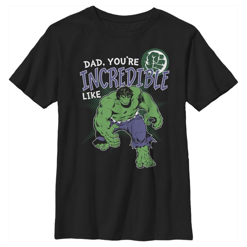 Boy's Marvel Dad Incredible Like Hulk T-Shirt, 1 of 5